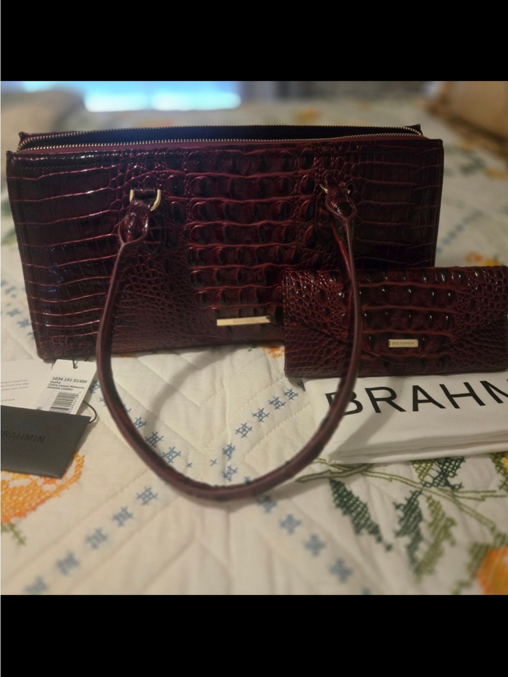 Brahmin sophie cherry lacquer and Veronica wallet - Picture 8 of 8